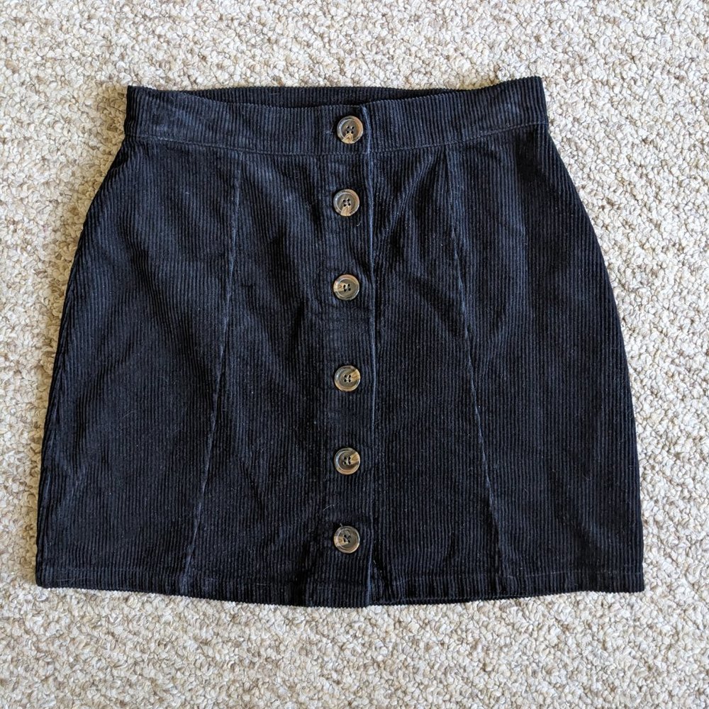 Harper Heritage Black Corduroy Skirt